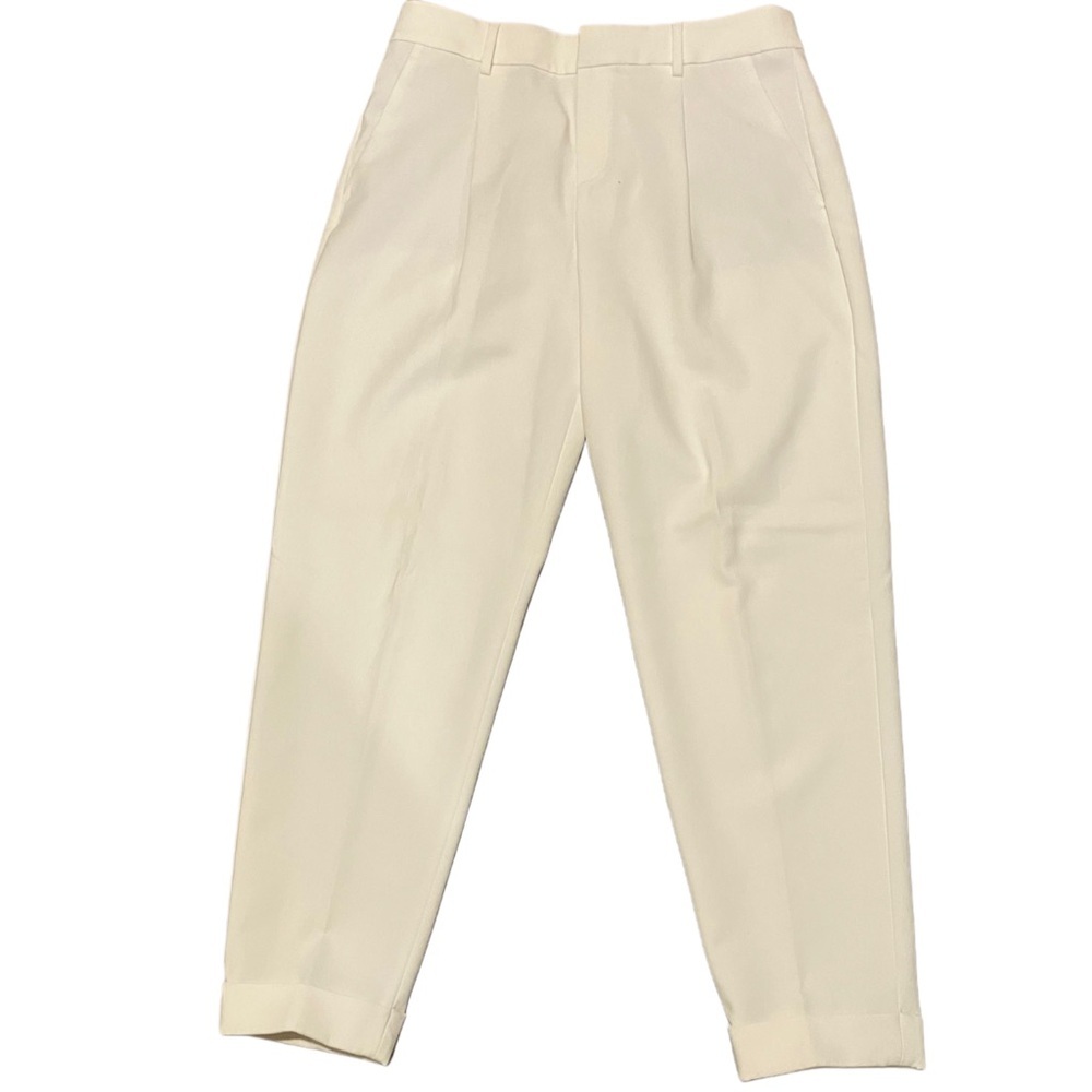 Banana Republic Cream‎ Cuffed Dress Pants Relaxed Fit Size 10T